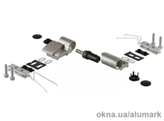 Петля для алюминиевых дверей, подшипниковая, некрашеная